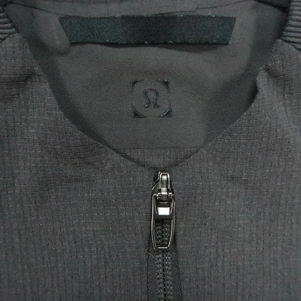 lululemon Jacket Mens Large Gray Airing Easy Bomber Full Zip Pockets Lightweight